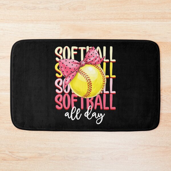 Item preview, Softball All Day Groovy Bow Softball Lover  designed and sold by zamiokaline.