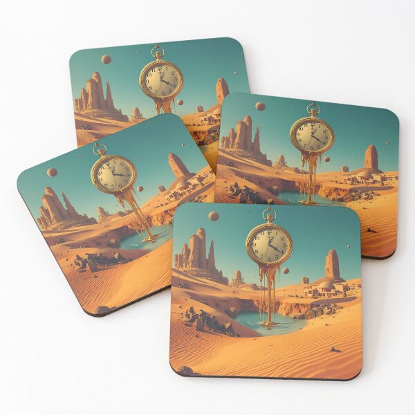 Item preview, Drip of Time - Melting Pocket Watch Surreal Desert Art designed and sold by UnRealS.