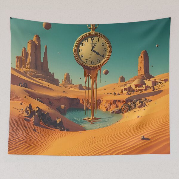 Item preview, Drip of Time - Melting Pocket Watch Surreal Desert Art designed and sold by UnRealS.