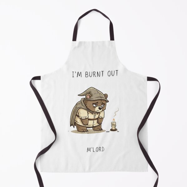 Item preview, I'm Burnt Out M'Lord Funny Medieval Bear T-Shirt Chaotic Little Creatures designed and sold by Panom Suavichien.