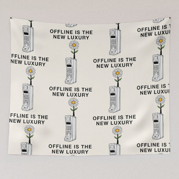 Item preview, Offline is the New Luxury Digital Detox Retro Tech designed and sold by SplashTastic.