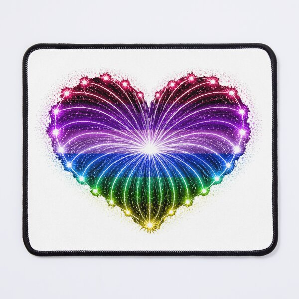 Item preview, HEART ON FIRE – STREAKS OF PRIDE ⚡✨ – LOVE BURST EDITION - Genderfluid Pride HEART - any backgrounds designed and sold by WheelieGdArt.