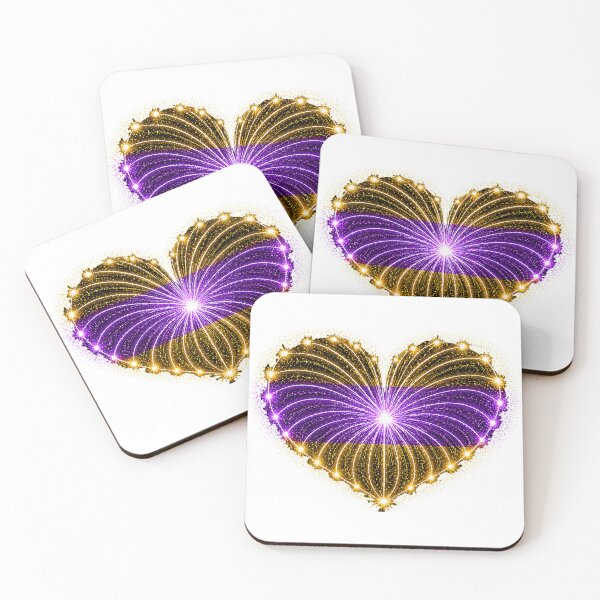 Item preview, HEART ON FIRE – STREAKS OF PRIDE ⚡✨ – LOVE BURST EDITION - Intersex Pride HEART - any backgrounds designed and sold by WheelieGdArt.