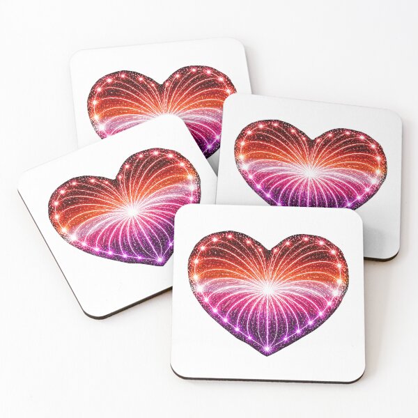 Item preview, HEART ON FIRE – STREAKS OF PRIDE ⚡✨ – LOVE BURST EDITION - LESBIAN Pride HEART 1 - any backgrounds designed and sold by WheelieGdArt.