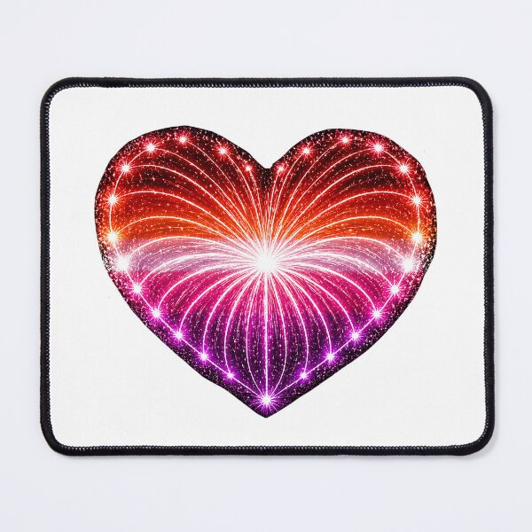 Item preview, HEART ON FIRE – STREAKS OF PRIDE ⚡✨ – LOVE BURST EDITION - LESBIAN Pride HEART 1 - any backgrounds designed and sold by WheelieGdArt.