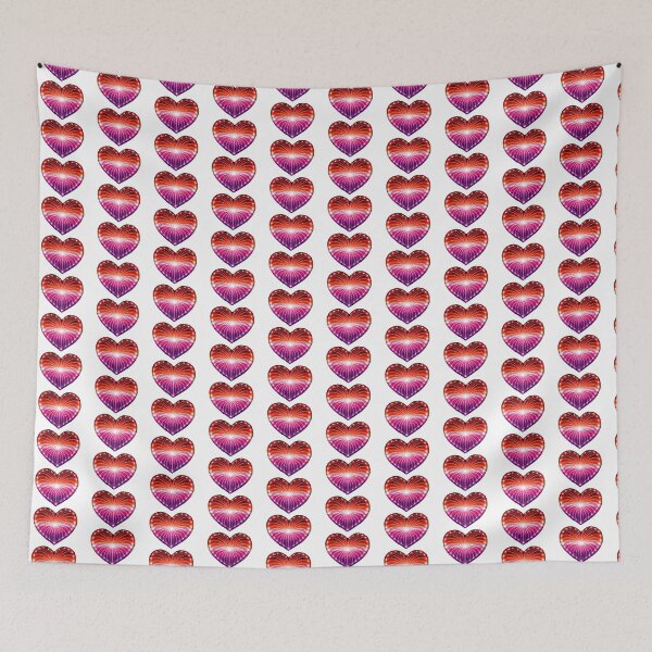Item preview, HEART ON FIRE – STREAKS OF PRIDE ⚡✨ – LOVE BURST EDITION - LESBIAN Pride HEART 1 - any backgrounds designed and sold by WheelieGdArt.