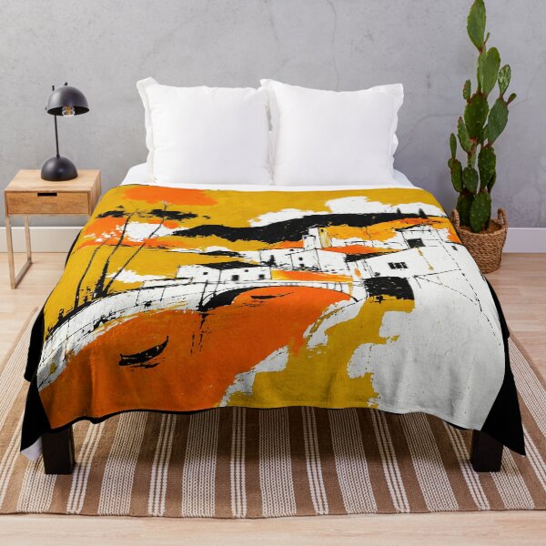 Item preview, Abstract Village Landscape Sunset designed and sold by Modaozushi216.