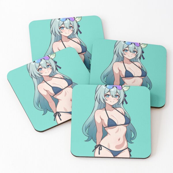 Item preview, Cute Summer Anime Girl Teal Hair Beach Day designed and sold by Jimakmo.