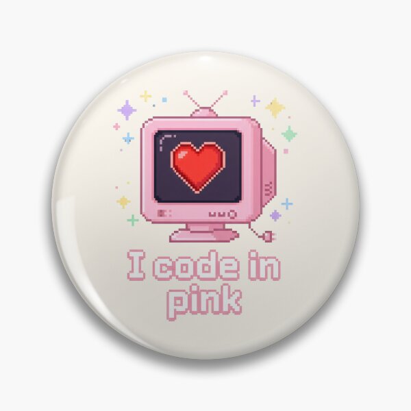 Artikelvorschau, Ich programmiere in Pink Kawaii Pixel Art Retro Tech entworfen und verkauft von SplashTastic.