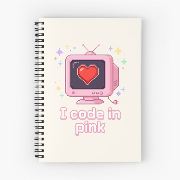 Item preview, I Code in Pink Kawaii Pixel Art Retro Tech designed and sold by SplashTastic.