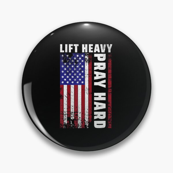 Item preview, Lift Heavy Pray Hard American Flag Gym Motivation  designed and sold by eliramaison.