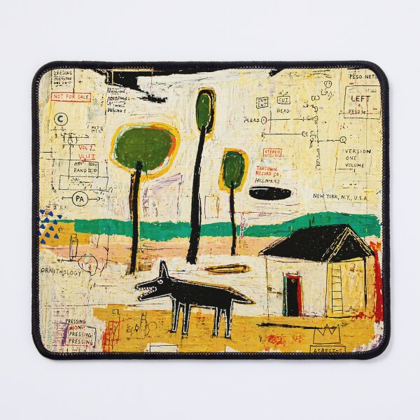 Item preview, Abstract Dog and House Painting Primitive Style  designed and sold by Modaozushi216.