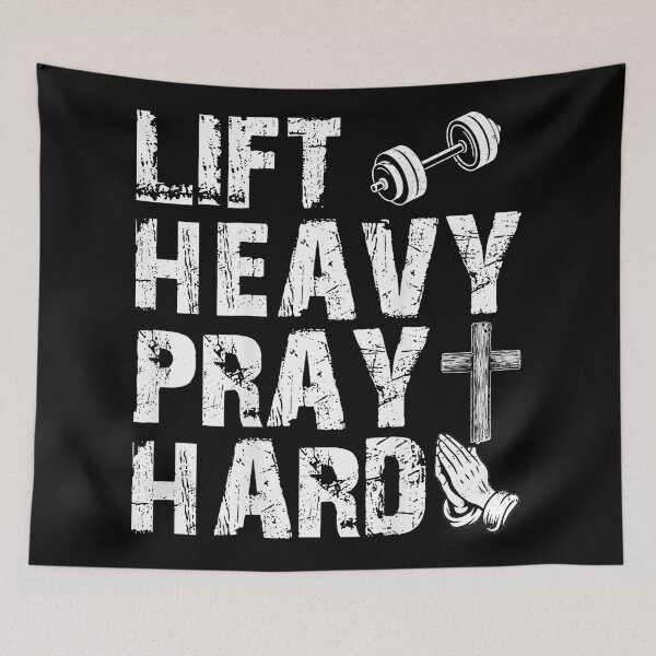 Item preview, Lift Heavy Pray Hard Gym Faith Motivation  designed and sold by eliramaison.