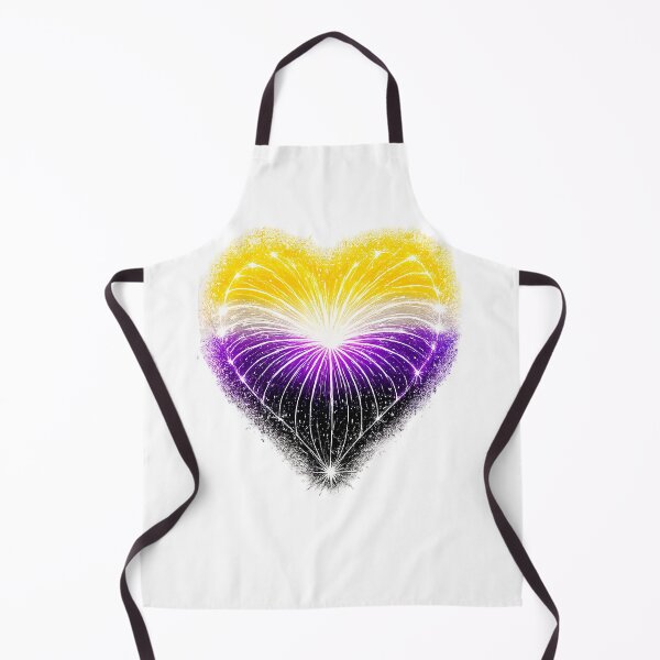 Item preview, HEART ON FIRE – STREAKS OF PRIDE ⚡✨ – LOVE BURST EDITION - NONBINARY PRIDE HEART - any background designed and sold by WheelieGdArt.