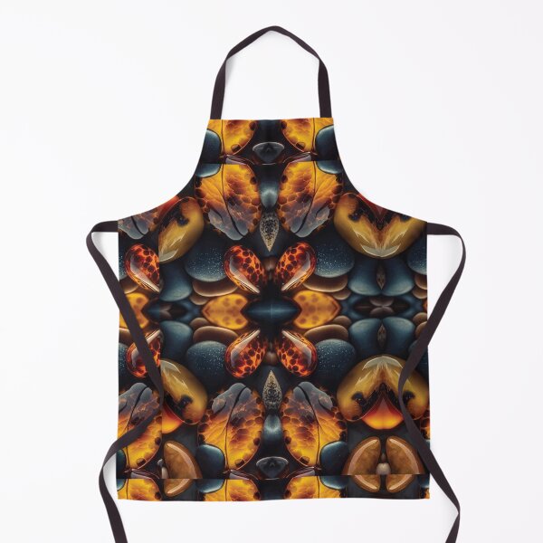 Item preview, Polished Amber & River Stones - 3D Symmetrical Kaleidoscope Pattern designed and sold by M3A Art.