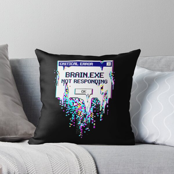 Item preview, Brain.exe Not Responding Glitch Art Retro Aesthetic designed and sold by SplashTastic.