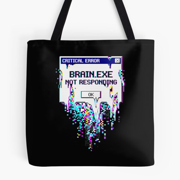 Item preview, Brain.exe Not Responding Glitch Art Retro Aesthetic designed and sold by SplashTastic.