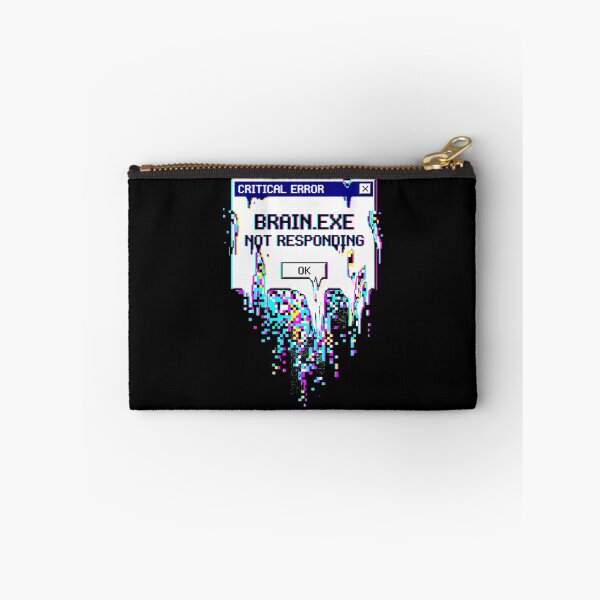 Item preview, Brain.exe Not Responding Glitch Art Retro Aesthetic designed and sold by SplashTastic.