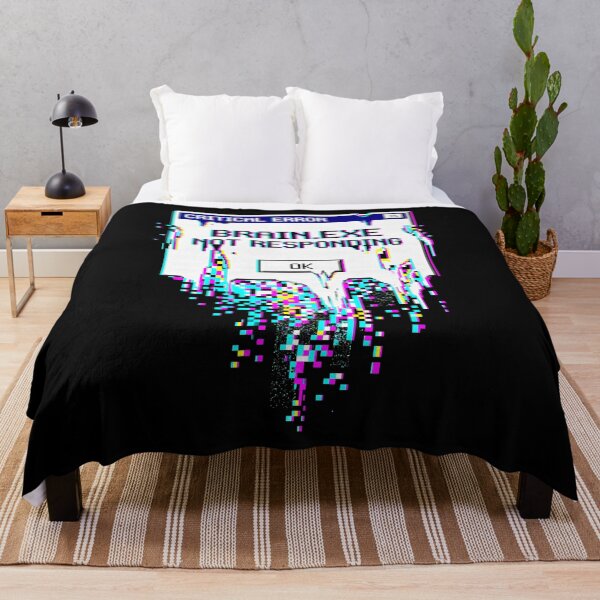 Item preview, Brain.exe Not Responding Glitch Art Retro Aesthetic designed and sold by SplashTastic.