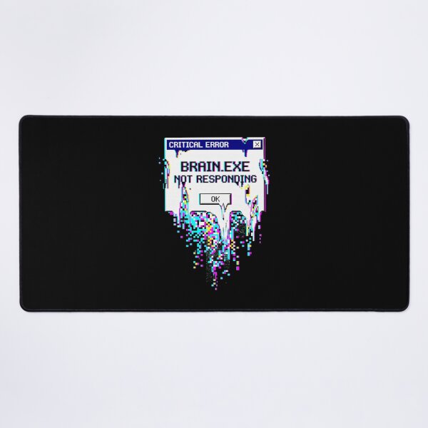 Item preview, Brain.exe Not Responding Glitch Art Retro Aesthetic designed and sold by SplashTastic.