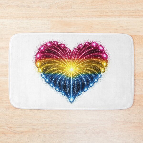 Item preview, HEART ON FIRE – STREAKS OF PRIDE ⚡✨ – LOVE BURST EDITION - Pansexual Pride HEART - any background designed and sold by WheelieGdArt.