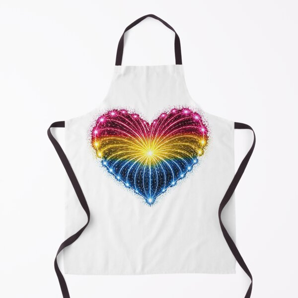 Item preview, HEART ON FIRE – STREAKS OF PRIDE ⚡✨ – LOVE BURST EDITION - Pansexual Pride HEART - any background designed and sold by WheelieGdArt.