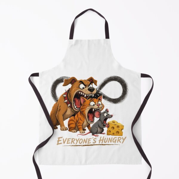 Item preview, Funny Cat and Mouse Food Chain Illustration designed and sold by LOLKart.