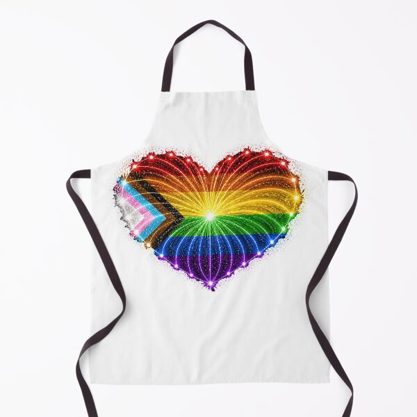 Item preview, HEART ON FIRE – STREAKS OF PRIDE ⚡✨ – LOVE BURST EDITION - Progressive Pride -modern inclusive spectrum- HEART - any backgrounds designed and sold by WheelieGdArt.