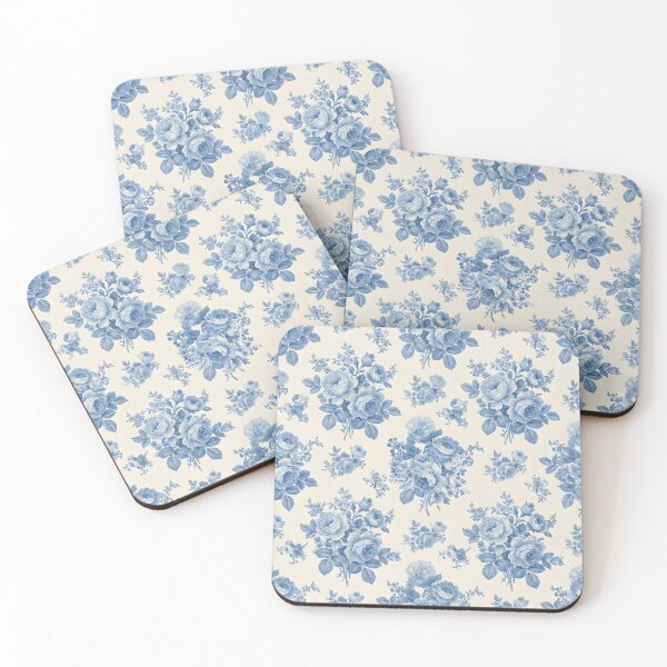 Item preview, Vintage Blue Rose Pattern Shabby Chic Chinoiserie Floral designed and sold by SplashTastic.