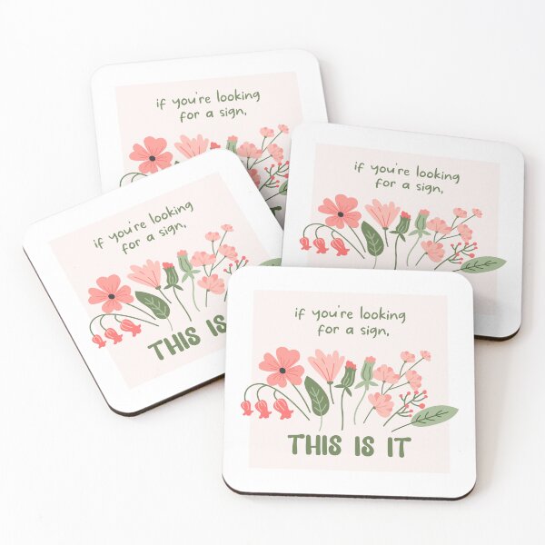 Item preview, If you're looking for a sign this is it, Floral Positive Quote, inspirational phrase designed and sold by CHERRY--SHOP.