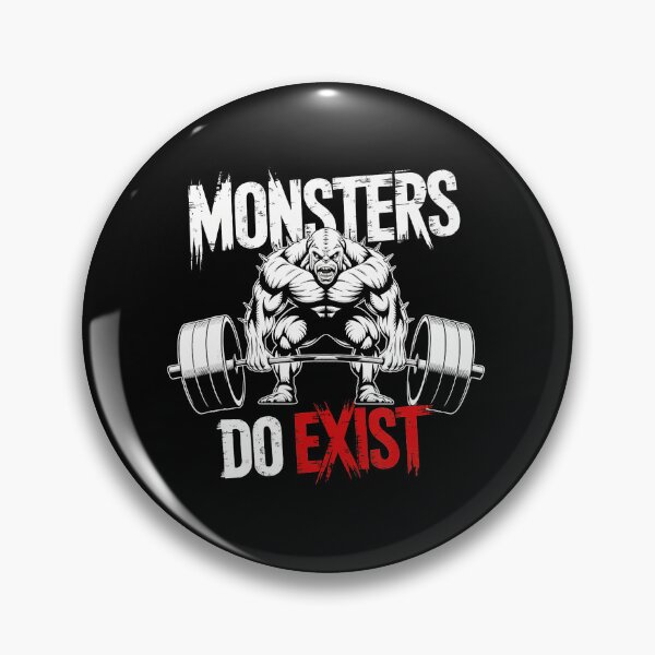 Item preview, Monsters Do Exist Gym Horror Quote Gothic designed and sold by eliramaison.