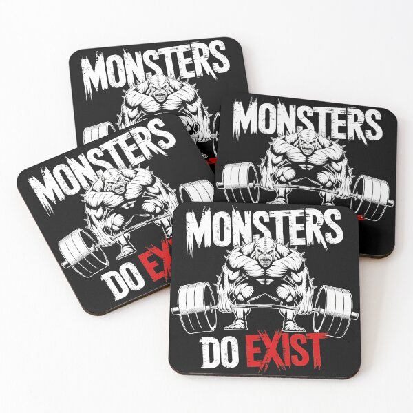 Item preview, Monsters Do Exist Gym Horror Quote Gothic designed and sold by eliramaison.