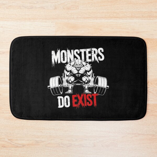 Item preview, Monsters Do Exist Gym Horror Quote Gothic designed and sold by eliramaison.