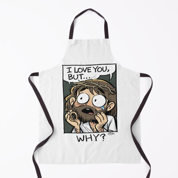 Item preview, I Love You But Why Wide Eyed Cartoon Jesus designed and sold by Piotrek0001.