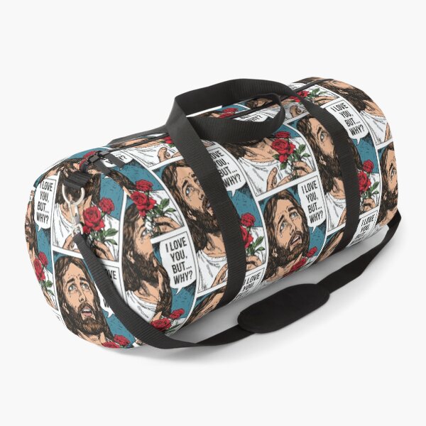 Item preview, I Love You But Why Jesus with Red Roses Meme designed and sold by Piotrek0001.