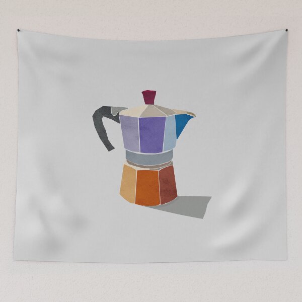 Item preview, Espresso Moka Pot Illustration designed and sold by Dyrk Wyst Redbubble Shop.