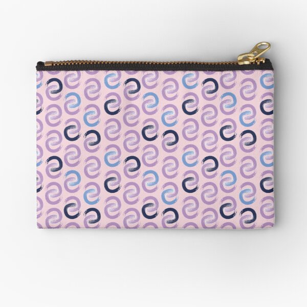 Shoreline C on Peach Zipper Pouch