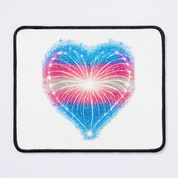 Item preview, HEART ON FIRE – STREAKS OF PRIDE ⚡✨ – LOVE BURST EDITION - TRANS PRIDE HEART - any backgrounds designed and sold by WheelieGdArt.
