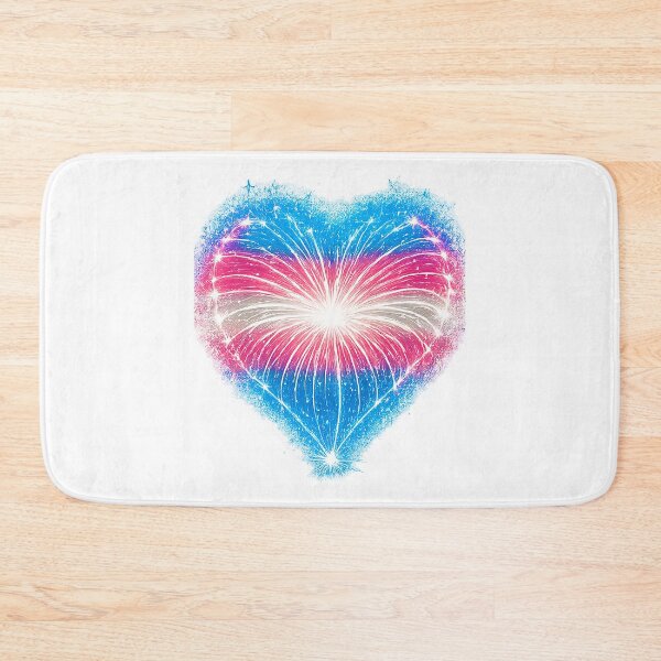 Item preview, HEART ON FIRE – STREAKS OF PRIDE ⚡✨ – LOVE BURST EDITION - TRANS PRIDE HEART - any backgrounds designed and sold by WheelieGdArt.