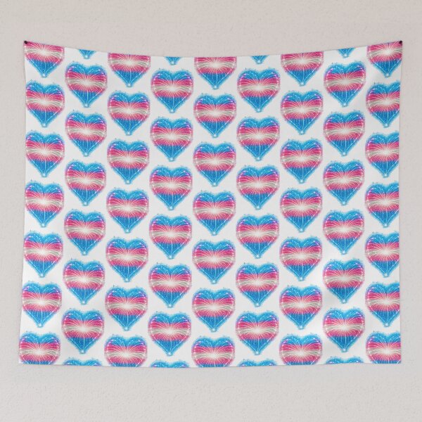 Item preview, HEART ON FIRE – STREAKS OF PRIDE ⚡✨ – LOVE BURST EDITION - TRANS PRIDE HEART - any backgrounds designed and sold by WheelieGdArt.