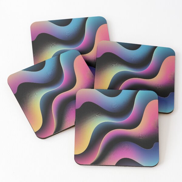 Item preview, Abstract Fluid Waves Glitch Art Aesthetic T-Shirt | Modern Colorful Design designed and sold by Thompika.