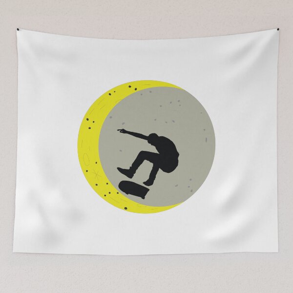Item preview, Skateboard Kick Flip OnThe Moon Silhouet Skateboarder designed and sold by miracletee.