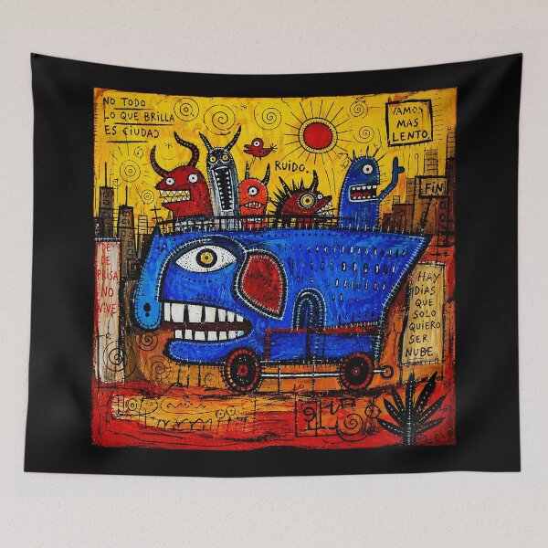 Item preview, Colorful Abstract Creature Street Art Surreal Illustration designed and sold by Modaozushi216.