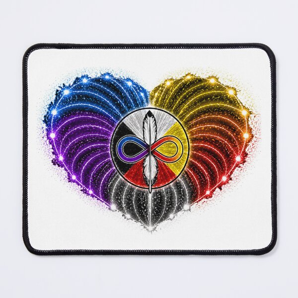 Item preview, HEART ON FIRE – STREAKS OF PRIDE ⚡✨ – LOVE BURST EDITION - Two-Spirit - 2S - Pride HEART - any background designed and sold by WheelieGdArt.