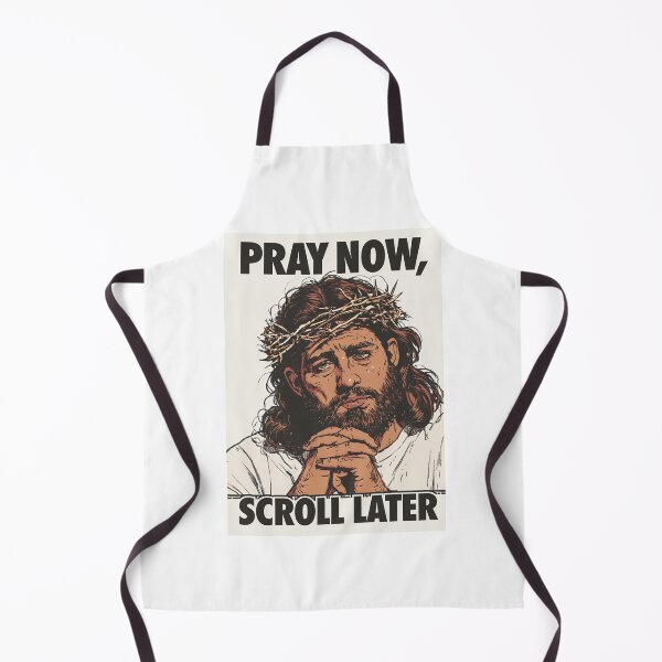 Item preview, Pray Now Scroll Later Jesus Crown of Thorns Meme designed and sold by Piotrek0001.