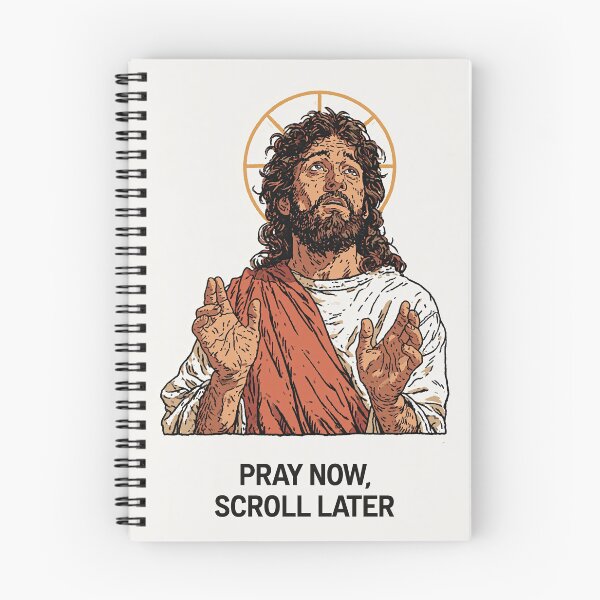 Item preview, Pray Now Scroll Later Jesus Hands Up Art designed and sold by Piotrek0001.