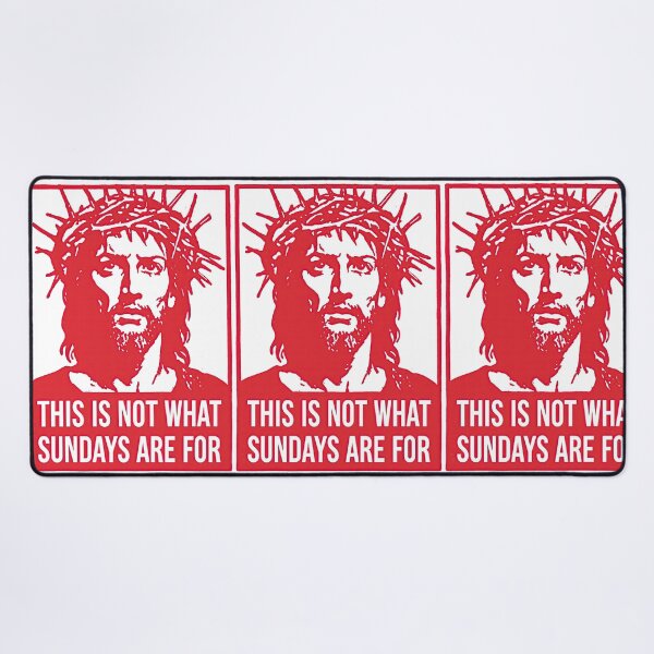 Item preview, Not What Sundays Are For Red Stencil Jesus designed and sold by Piotrek0001.