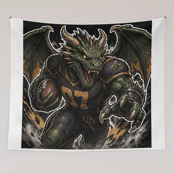 Item preview, Fierce Dragon American Football Player Mascot designed and sold by Pandora´s Box.