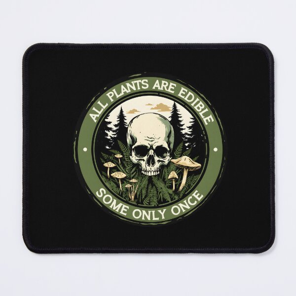Item preview, All Plants Are Edible Skull Dark Botanical Survival Humor Shirt designed and sold by LunaMagicStudio.