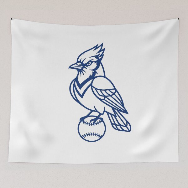 Item preview, Blue Jay Baseball Mascot Outline Logo designed and sold by Pandora´s Box.